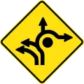 (MR-WDAD-14) Roundabout Directional Lanes (Used in Western Australia)