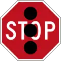 (R1-4) Stop when Traffic signals are off or flashing (Used in New South Wales)