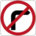 (R2-6) No Right Turn (Excluding the Australian Capital Territory, New South Wales and the Northern Territory)