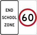 (R4-231) End of School Zone (Used in New South Wales)