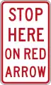 (R6-14) Stop Here on Red Arrow