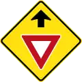 (W3-2) Give Way Sign ahead