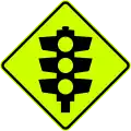 (W3-3) Pedestrian Lights ahead