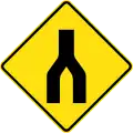 (W4-6) End Divided Road