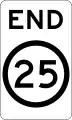 (R4-12) End of 25 km/h Speed Limit