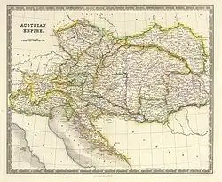 Subdivisions of the Austrian Empire in 1844
