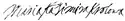 Marie Casimire's signature