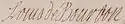 Louis de Bourbon's signature