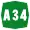 Autostrada A34 shield}}