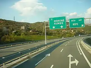 A1 Nation's Highway in Northern Albania connecting Albania with Kosovo