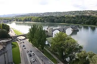 The Pont d'Avignon from the song Sur le Pont d'Avignon.