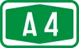 A4 Motorway shield}}