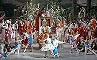 The apotheosis "Gloire d’Olympe" from the Mariinsky Ballet's reconstruction of Le Réveil de Flore. St. Petersburg, 2007