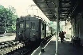 A train at Ax-les-Thermes in 1981