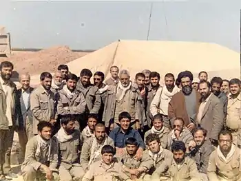 Pishvai on the battleground during the Iran-Iraq War