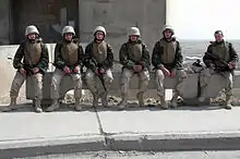 Azerbaijani peacekeepers, securing the Haditha Dam.