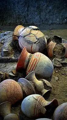 Image 13Painted pottery bowls from the Ban Chiang archaeological site. (from Culture of Thailand)