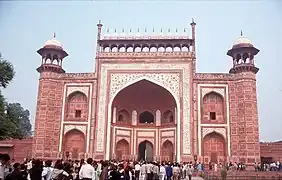 The Great Gate (Darwaza-i-rauza): Entrance to grounds of Taj Mahal, Agra, Uttar Pradesh, India (2004)