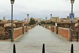 Palmas Bridge from the hornwork that is divided in two by the bridge