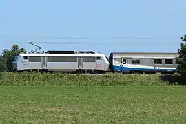 Side view of BB 26010 wearing gray livery