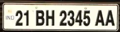 A Vehicle registered under BH-series.