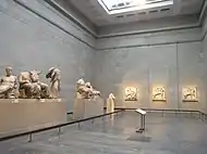 Room 18 – Parthenon statuary from the east pediment and Metopes from the south wall, Athens, Greece, 447-438 BC