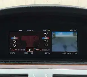 LCI iDrive showing climate menu.