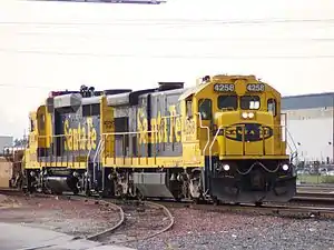 BNSF 4258, a GE B23-7, on February 15, 2005, at Commerce, CA