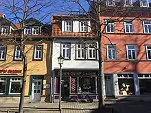 Born mustard shop and museum at Wenigenmarkt 11 in Erfurt, 2019