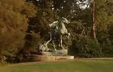 Los Portadores de la Antorcha ("The Torch-bearers"), cast bronze, Discovery Museum and Planetarium, Bridgeport, Connecticut