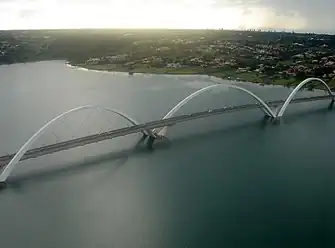 Aerial view of the bridge