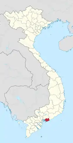 Location of Bà Rịa–Vũng Tàu within Vietnam