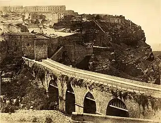 Side view of the Bridge in Ottoman era