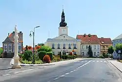 Town center with the town hall