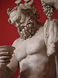 Statue of Silenus, detail