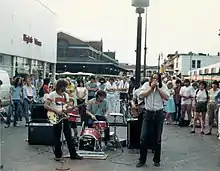(l-r) Drew Nelson, Sandy Smithand Back Alley John Byward Market, Ottawa, circa 1983