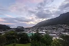 Sunset over Mānoa as seen from the back of the valley