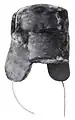 back of an ushanka hat with earflaps down