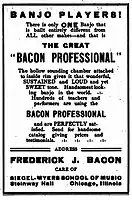 Frederick J. Bacon advertisement, Cadenza, February 1907