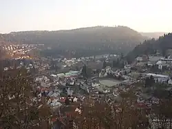 View over the town from Liebenzell Castle