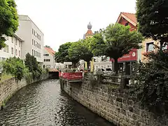 Water through the town