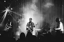 Mild Orange performing in Baden, Switzerland in 2019. Left to right: Josh Reid, Josh Mehrtens, Jack Ferguson, Tom Kelk
