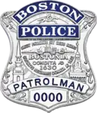 Badge of Boston Police Department