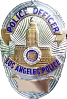 LAPD Officer badge, with number omitted