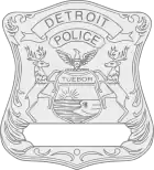 Badge of a DPD officer with badge number removed