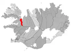 Location of the Municipality of Bæjarhreppur
