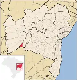 Location of Feira da Mata in Bahia