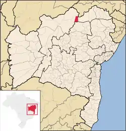 Location of Sobradinho in Bahia