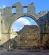 The Monastery of Bahira the Monk in Bosra, Syria. Partially remaining