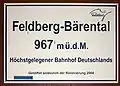 Information board at Feldberg-Bärental station